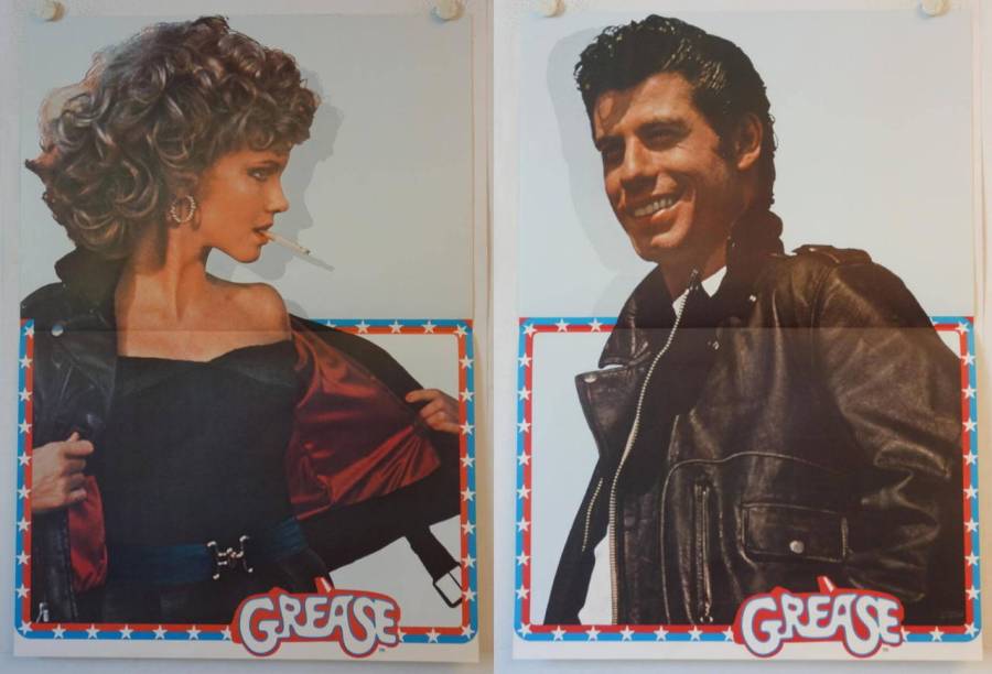 Grease - Schmiere originales deutsches A0-Filmplakat Set